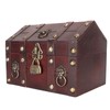 Treasure Chest Storage Box with Combination Lock Handcraft Exquisite Wood