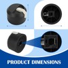 SafBbcue Grill Knobs Replacement, Black, 2-Pack, Metal, For Blackstone 17/22/28/36