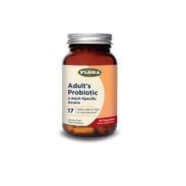 Flora Adult's Probiotic - Vegetarian Daily Probiotic for Gut & Digestive Health - Includes Lactobacillus & Bifidobacterium - 17 Billion CFU - Gluten-Free - Keep Chilled - 60 Capsules