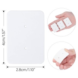 G2PLUS 200PCS White Earring Display Cards - Small Earring Card Holders - Jewellery Packaging Cards for Jewellery Making Storage & Disply