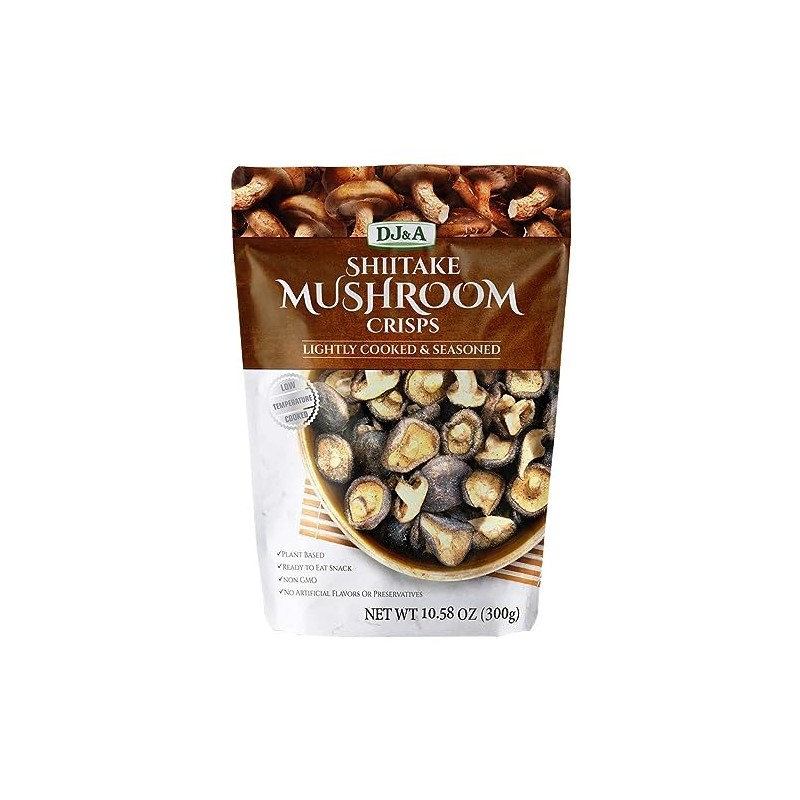 DJ&A Shiitake Mushroom Crisps - Lightly Cooked and Seasoned 10.28