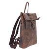 The Skandinavian Brand Women's Leather Backpack Mixed Colours 30 Brown,