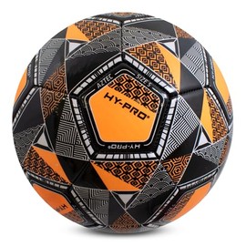 Hy-Pro Aztec Football - Size 5 Football with PVC for Enhanced Grip - Ideal Match Football for Training & Matches in All Weather Conditions, Orange