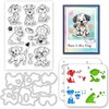 ACRNIGHEET Animal Stamps and Dies for Card Making Layered Comic