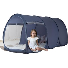 Bed Tent Dream Tents Bed Canopy - Portable Privacy Canopy for Kids and Adults, Easy Setup Indoor Outdoor Bed Tent for Twin Queen Beds (Mattress Not Included)