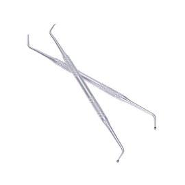 Outanaya 2PCS Stainless Steel Nail Cuticle Spoon Tool Double Sided Toenail Remover Pusher for Deep Cleaning Portable Nail Care for Home Salon Use