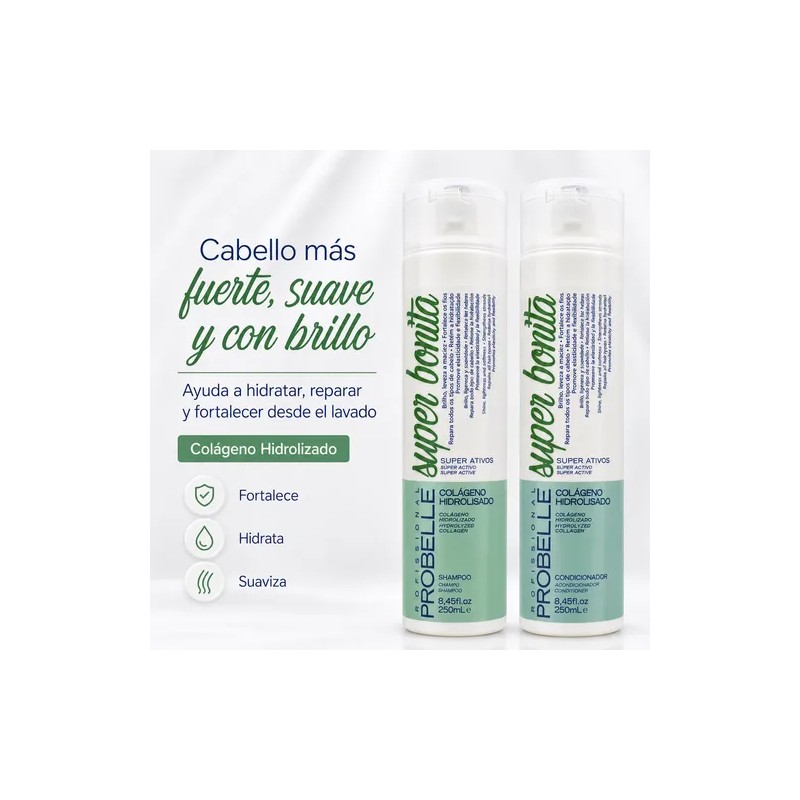 Kit Shampoo + Acondicionador Colágeno Hidrolisado 500ml