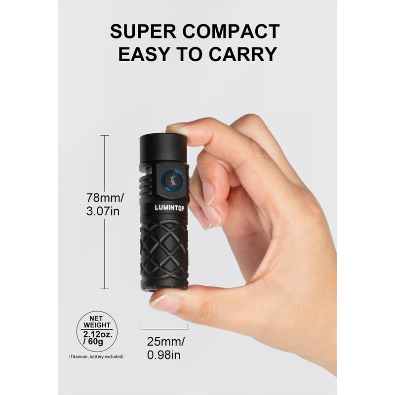 LUMINTOP Thor Mini Rechargeable LEP Flashlight - 250 Lumens, 700