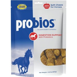 Probios for Horses Soft Chews, Daily Probiotic Supplement for Gut Health, Digestion & Immune Support, Horse Supplies, Apple Flavor, 1.32 lbs (600 Grams) (Pack of 2)