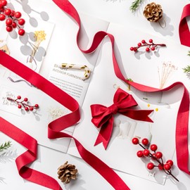 CHUQING Blue Ribbon 1 inch Wide Velvet Gift Ribbon Bow Velvet Ribbons Velvet Border Ribbon for Wedding Gifts