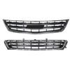 SEBLAFF Upper Lower Front Bumper Grilles Chrome Plastic Replacement for