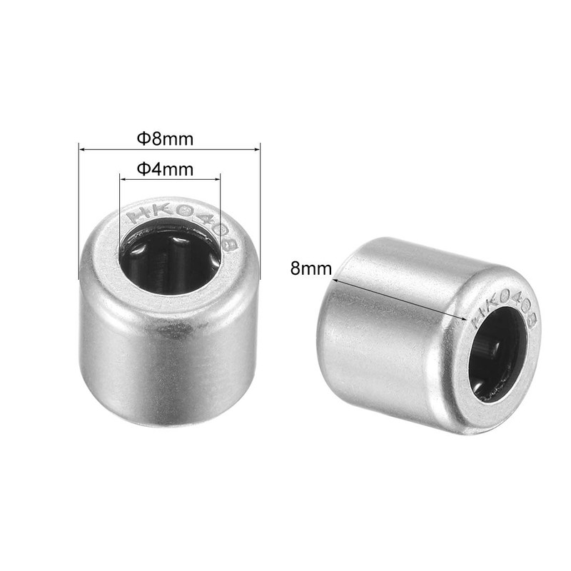 sourcing map HK0408 Needle Bearing 4 mm Bore 8 mm