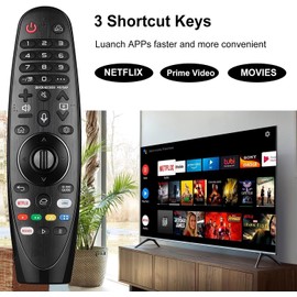 Remote Control AKB75855501 for LG Magic TV Replacement MR20GA OLED55CXPUA for UN85 UN81 UN80 UN74 UN73 UN71 with Point, Click, Scroll, and Voice Control (1 remote with red case)