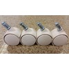 Chromcraft Casters in Almond / Sand (Set of 12)