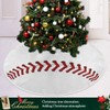 WELLDAY Sport Baseball Print Christmas Tree Skirt Rustic Xmas Ornaments