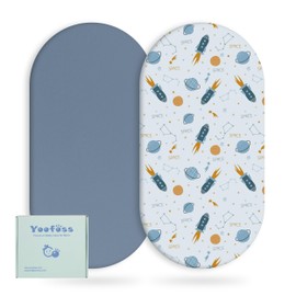 Yoofoss Cot Bed Sheets 81 x 41 cm Fitted Super Soft and Breathable Cot Bed Sheets Cozy Baby Cot Sheets 2 Pack