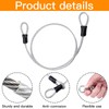 OFKP 4Pcs Cable Lock, Heavy Duty Grey Cable, 3MM Stainless