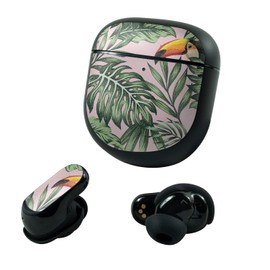 MightySkins Glossy Glitter Skin Compatible with Bose QuietComfort Earbuds II (2022) - Hidden Toucan | Protective, Durable High-Gloss Glitter Finish | Easy to Apply and Change Styles | Made in The USA