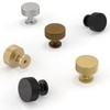 Asimerdeco AR005 10 Pack Matte Black Cabinet Knobs Single Hole