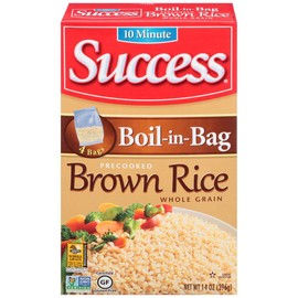 Success Boil-in-Bag Rice, Whole Grain Brown Rice, 14 oz Box