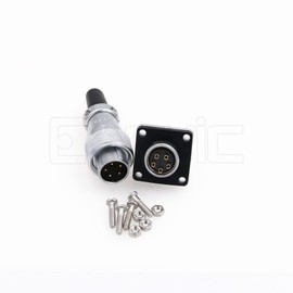 WS16 5 Pin Aviation Connector Waterproof Plug Male Female Square Socket Metal Threaded Signal LED Industrial Equipment