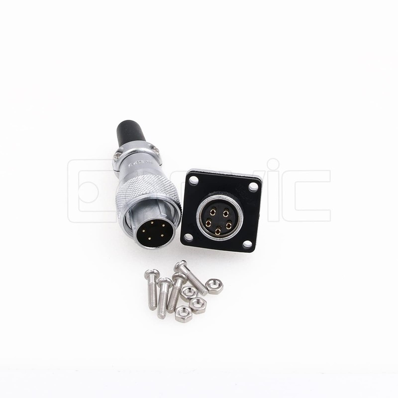 WS16 5 Pin Aviation Connector Waterproof Plug Male Female Square