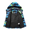 GEMYSE Boy's Waterproof Ski Snow Jacket Hooded Fleece Windproof Winter