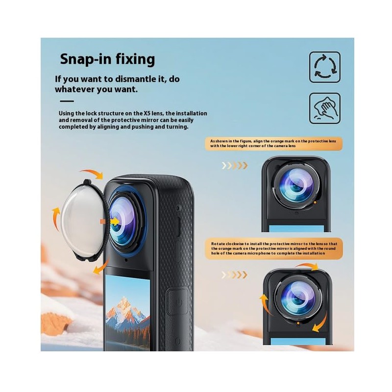 Insta360 X5 Lens Guard PC/Optical Glass Lens Protective Cover 92%