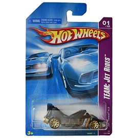 Hot Wheels 2008 121 Team: Jet Rides 1 of 4 1/4 Jet Threat 4.0 Black and Charcoal Gray