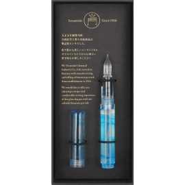 Teranishi Chemical Industry Glass Pen Guitar Glass Pen Aurora with Cap Aqua Blue GLAA-AQBL