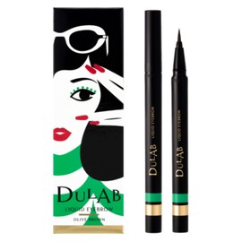 眉美師 監修 DULAB リキッドアイブロウ 落ちない コスメ 消えない 描きやすい 落とせる タトゥーアイブロウ ウォータープルーフ 筆タイプ アートメイク アイブロウ 美容成分配合 長持ち 持続性 耐久性 (オリーブブラウン)