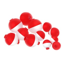 OriGlam 12pcs Fishing Snap-On Floats Bobbers Set, Push Button Sea Carp Fishing Round Buoy, Hard ABS Round Floats Bobbers Fishing Floats (25mm 32mm 38mm 45mm)