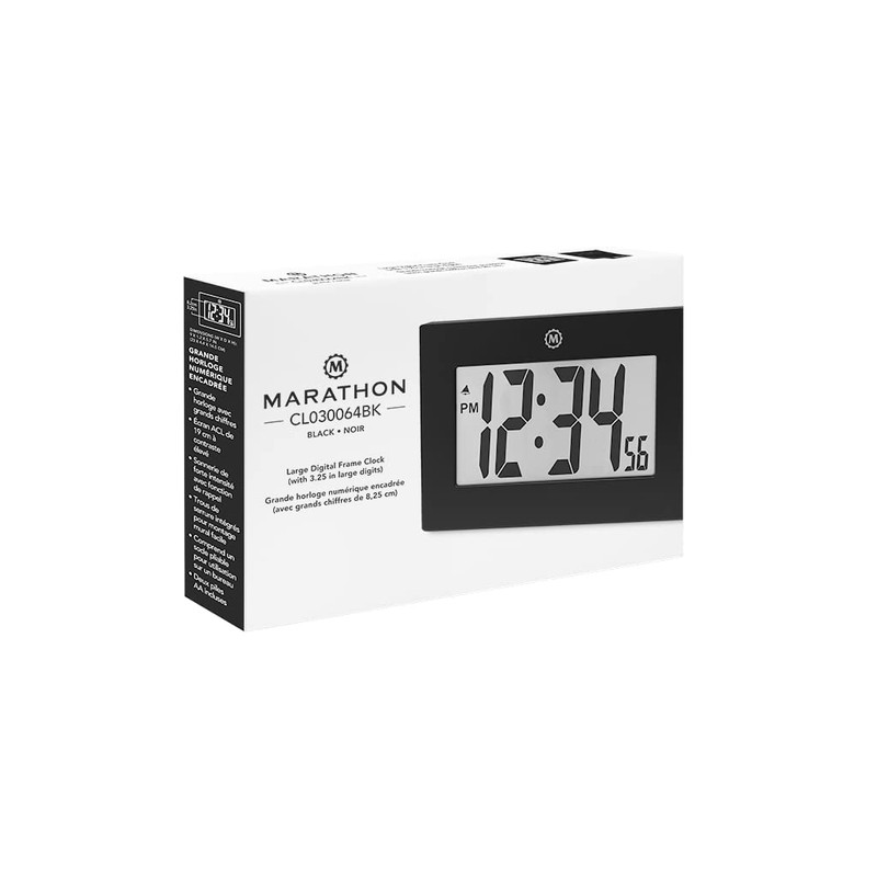 Marathon Large Digital Wall Clock | Large Digit Display with
