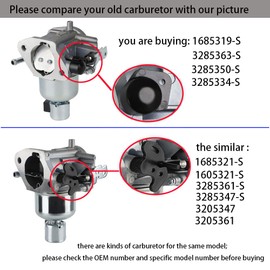 Ferilter 1685319-S Carburetor for Kohler 7000 Series KT735 KT730 KT725 KT740 KT745 22 HP 23 HP 24 HP 25 HP 26 HP Lawn Mower 7000 Series Air Filter Parts