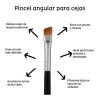 Brocha Doble Para Ceja Con Cepillo Pincel Cosmético 1pz Full