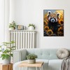 PUAGEMTI 5D Diamond Painting Art Set, Red Panda in Sunflower,