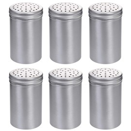 GRÄWE Set of 6 Aluminium Spice Shakers, Salt Shakers, Pepper Shakers