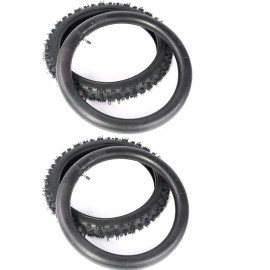 Unbranded 2Sets 70/100-17  Front Knobby Tyre Tire + 2.75x17 Tube Pit Dirt Trail Bike ATV