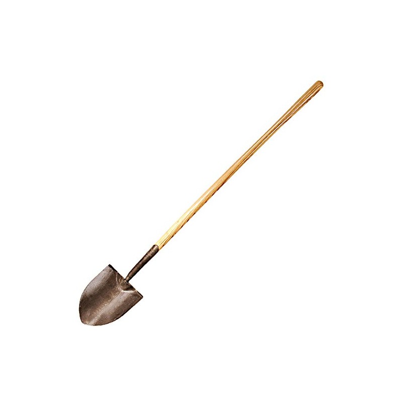 A.M. Leonard Forged Steel Round Point Shovel, 51 Inch Ash