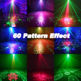 Party Lights,Disco Lights,Dj Lights Strobe Stage Lights Rave Light Disco Ball Laser Lights Sound Activated Multiple Patterns with Remote Control for Parties Bar Birthday Wedding Holiday Xmas Christmas