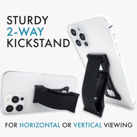 LOVEHANDLE PRO Premium Phone Grip - Silicone Phone Strap - Magnetic Phone Mount and Kickstand for Smartphone and Tablet - Smiley Faces