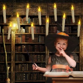 Flameless Floating LED Candles with Wand Remote 12 PCS Magic Hanging Decorative