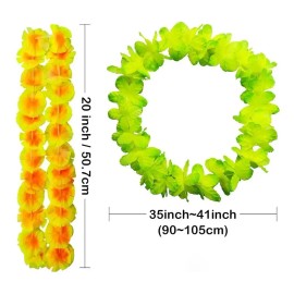 Collares Hawaianos 24/50/100pcs De Flores De Seda Coloridos