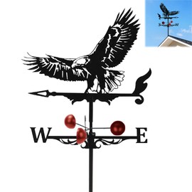 Domigard Flying Eagle Metal Weather Vane, Personalized Weathervane Wind Direction Indicator, Weather Vanes Roof Mount,Wind Vane Outdoor Decor for Farmhouse Yard Chicken Coop Cupolas,Housewarming Gifts