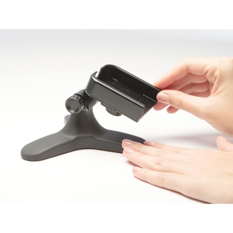 WeatherTech DeskFone - Universal Desktop Cell Phone Holder (Black Metal