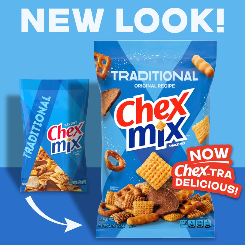 Chex Mix Traditional Original Recipe Snack Mix, Snacks, 8 oz
