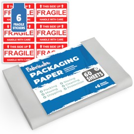 Over 60 Sheets of Blank Packing Paper in Bulk | Approx. 1.5 lb. Newsprint/Newspaper Moving Essentials and Supplies | Great for Wrapping Fragile Items, Other Materials, Accessories like Dishes, Glasses