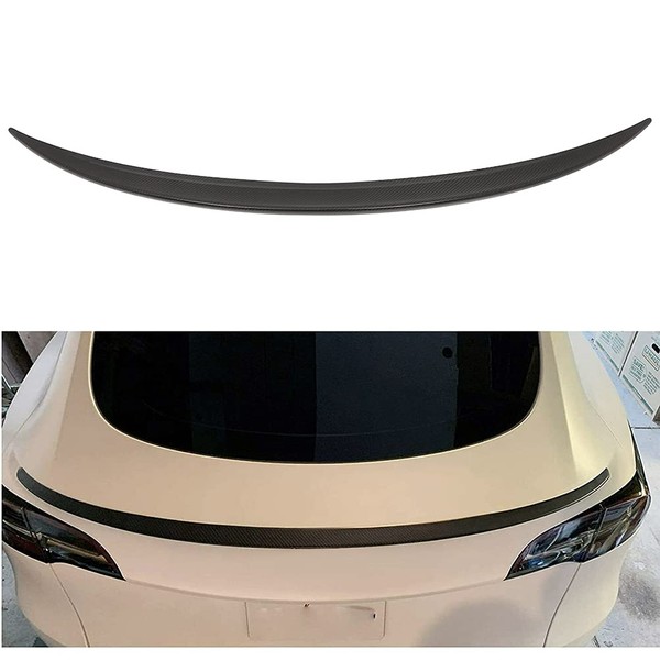 SCITOO Glossy Black Carbon Fiber Rear Trunk Spoiler Wing Replacement