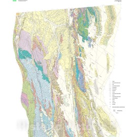 Historic Pictoric Map : Regional geologic map of San Andreas and Related Faults in Carrizo Plain, Temblor, Caliente and La Panza Ranges and Vicinity, Cali, 1999 Cartography Wall Art : 20in x 24in