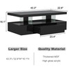 ChooChoo Modern LED Coffee Table, High Glossy Center Table with